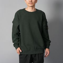 6100008 / BRUSHED ORGANIC COTTON FLEECE / クルネックスウェット・トレーナー [ガーメントダイ](ジュニパー)
