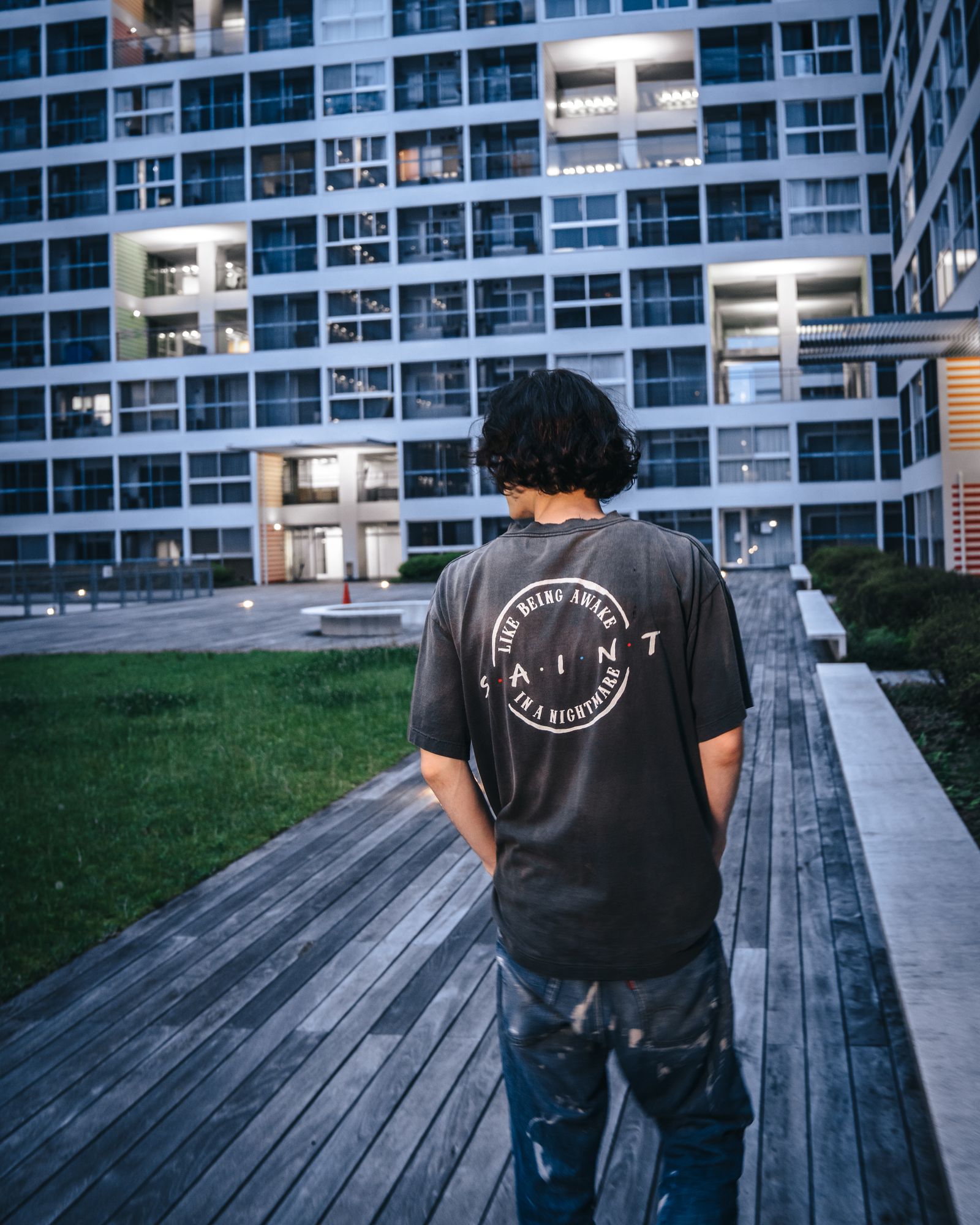 SAINT M×××××× - SM-A22-0000-004/SS TEE/ HEART/BLACK / T