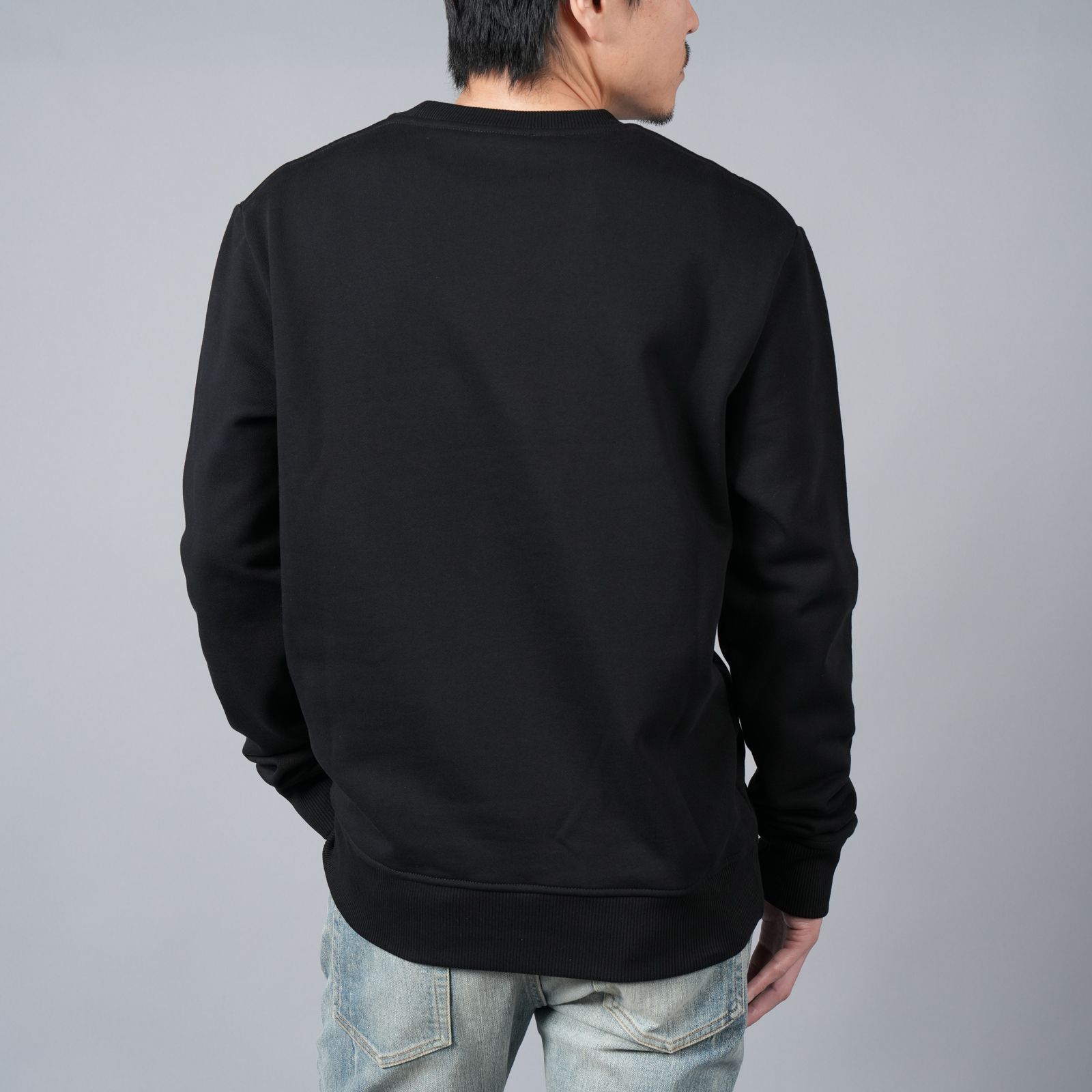 【ラスト1点】BALMAIN STITCH COLLAR SWEATSHIRT / バルマン ステッチカラー スウェットシャツ (ブラック)