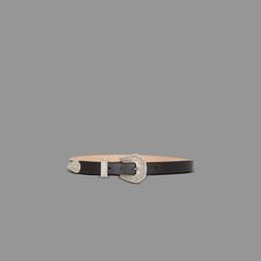 【ラスト1点】 WESTERN BELT 2,5CM-CALFSKIN / ウエスタンベルト カーフスキン (ブラック)