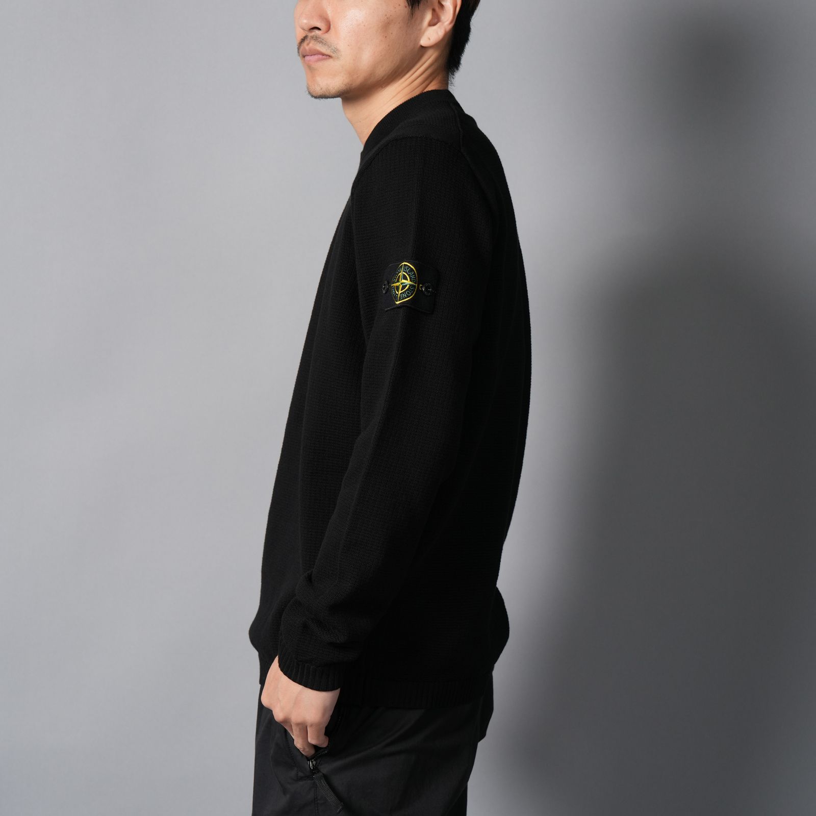 5100023 MICRO STITCH SOFT ORGANIC COTTON / ニット (ブラック)