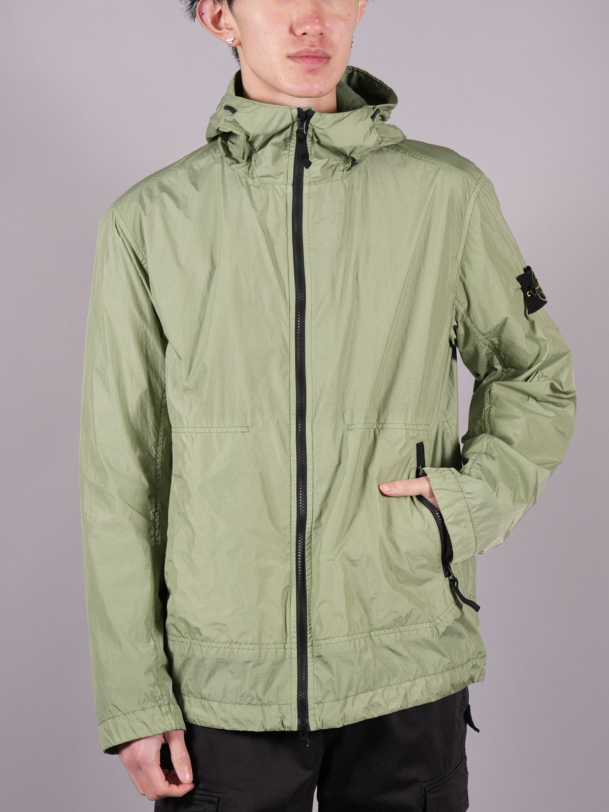 STONE ISLAND - 40522 Crinkle Reps NY Hooded Jacke / クリンクル ...