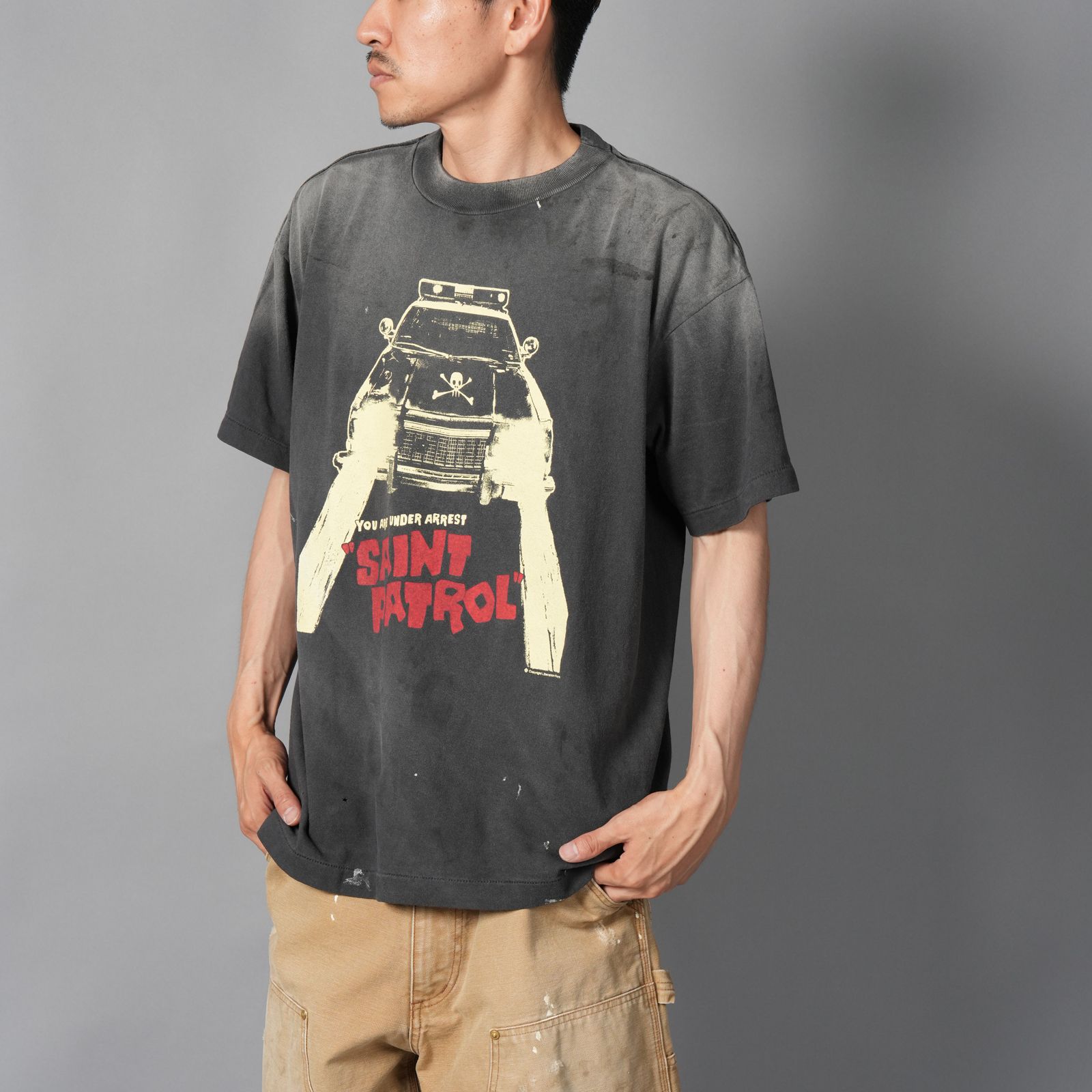 【ラスト1点】SM-HR1-0000-017 / SS TEE / SAINT PATOROL / BLACK / Tシャツ (ブラック)