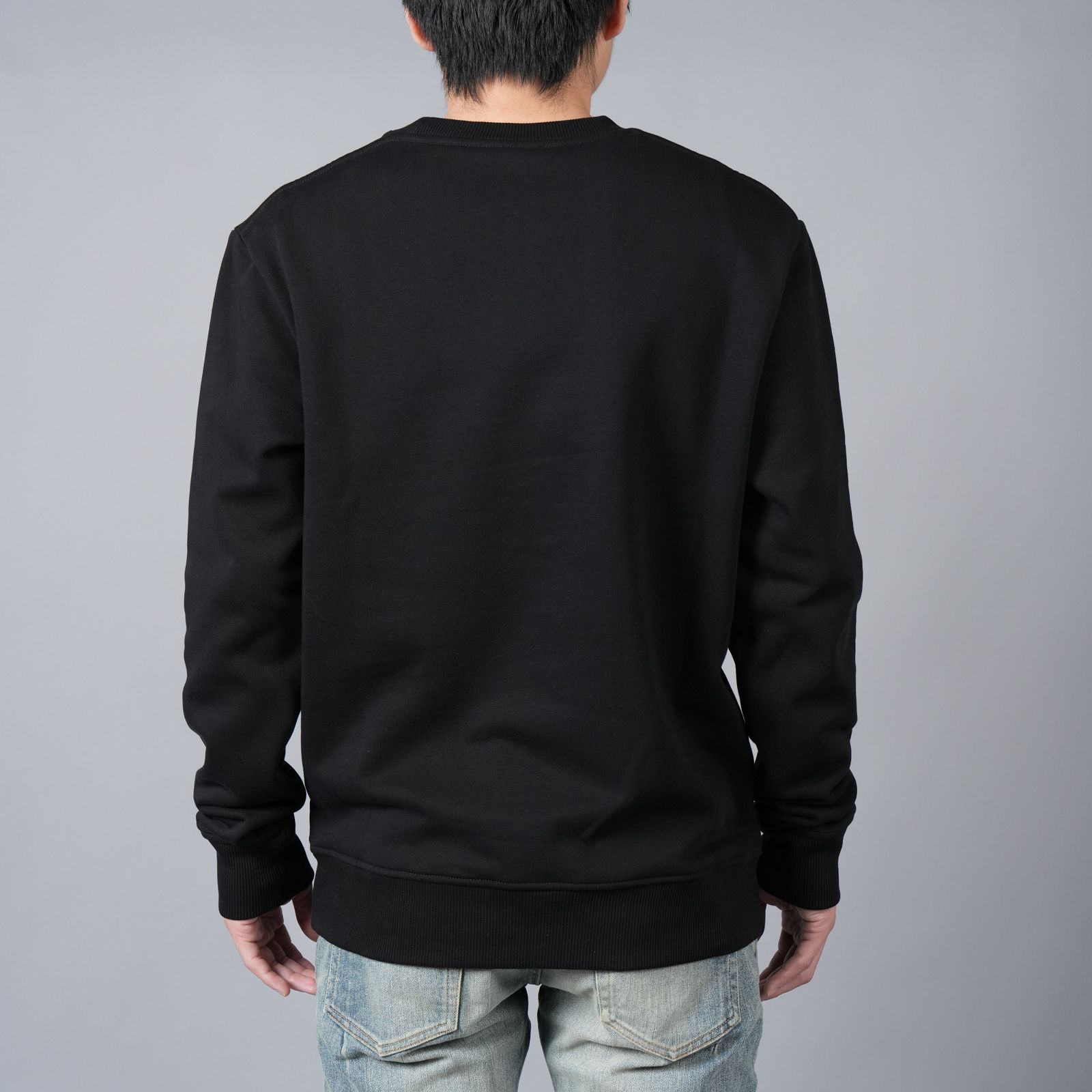 【ラスト1点】BALMAIN STITCH COLLAR SWEATSHIRT / バルマン ステッチカラー スウェットシャツ (ブラック)