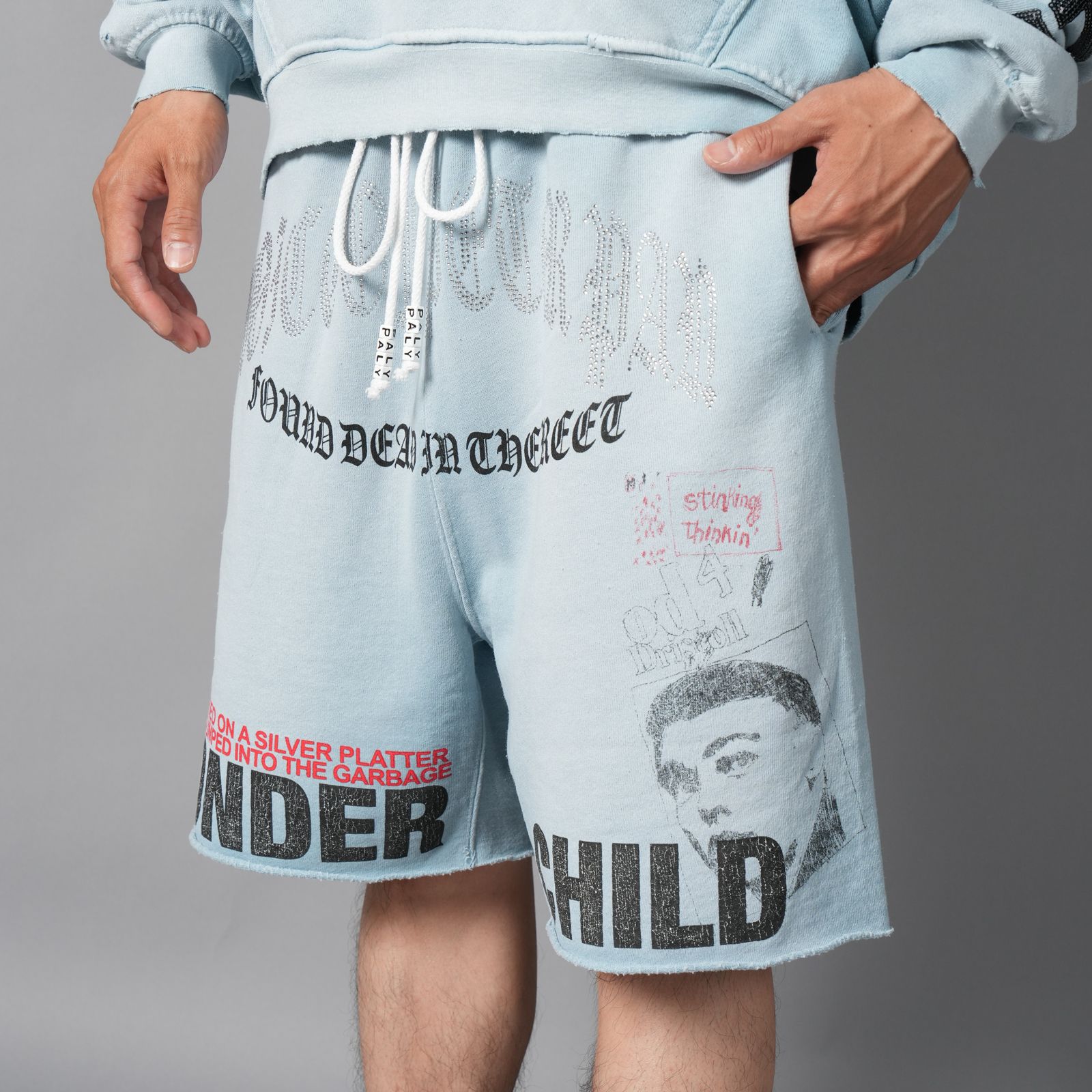BOBBY DRISCOLL SWEAT SHORT / スウェットショーツ (ブルー)