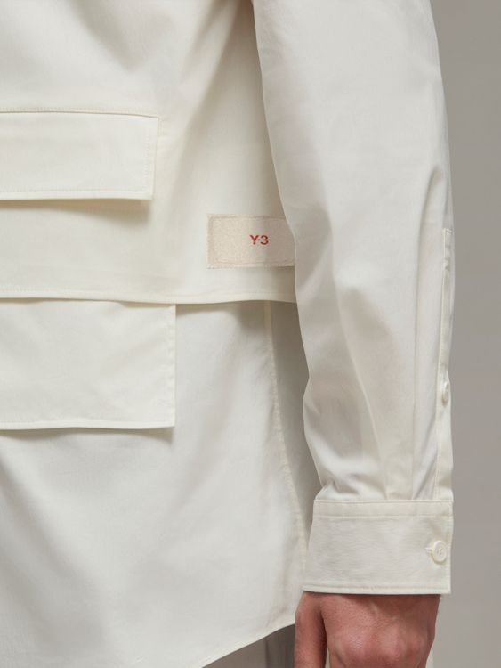 【ラスト1点】【定番アイテム】 Y-3 U SHIRT  / ワイスリー  ユニセックス シャツ ［ストレッチ入り］  (オフホワイト)