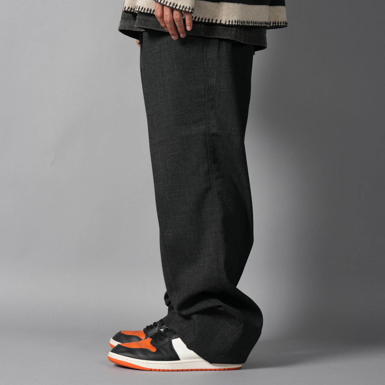 【ラスト1点】One Tuck Slacks / ワンタックスラックス (ブラック)