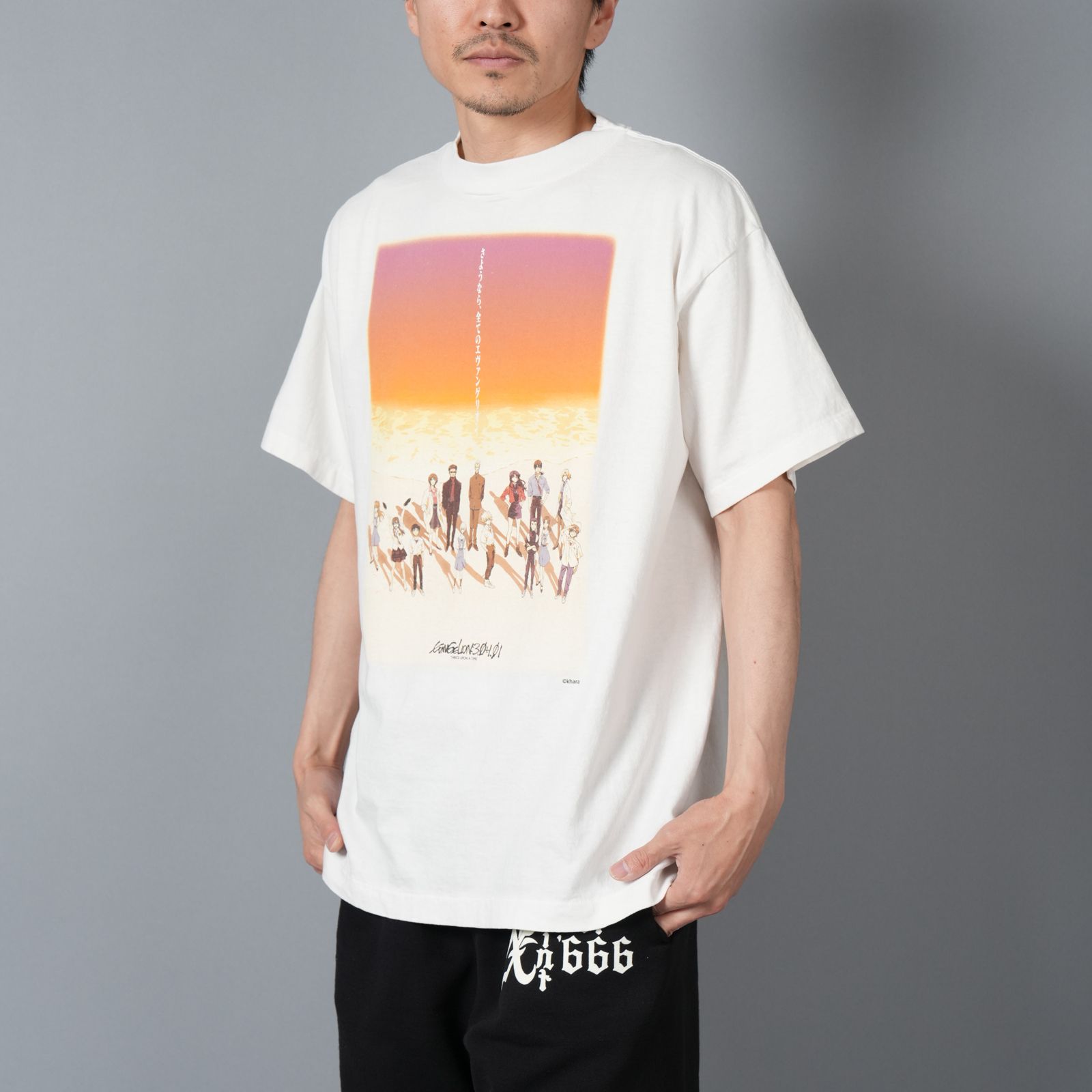 【残りわずか】【コラボ】SM-HR8-0000-C13 / EV_SS TEE / ORANGE / WHITE / ロンT・カットソー (ホワイト/オレンジ)