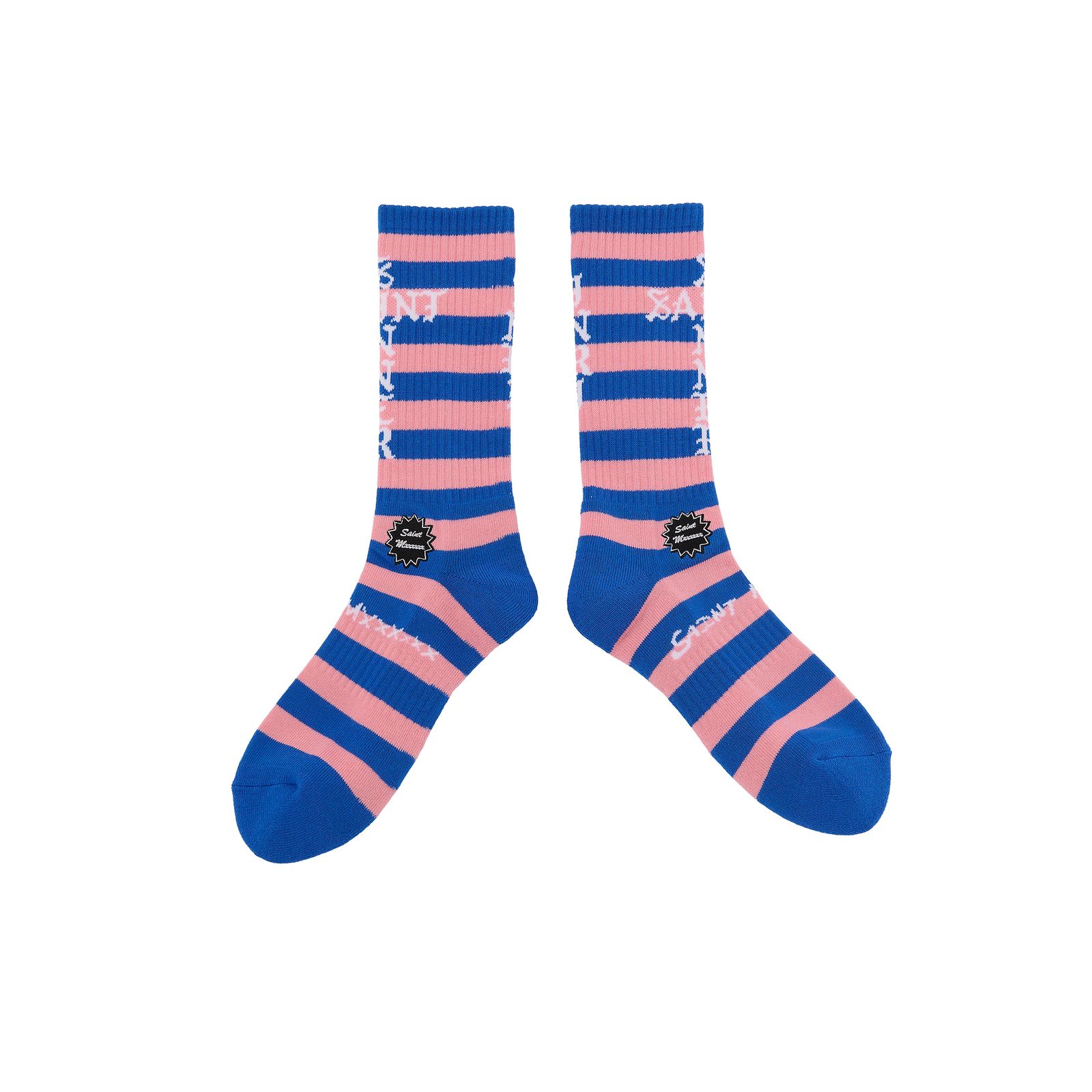 SM-MK1-0000-102 / SOCKS / BORDER / BULE+PINK / ソックス  (ブルー/ピンク)
