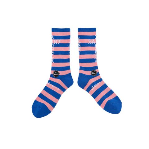 SM-MK1-0000-102 / SOCKS / BORDER / BULE+PINK / ソックス  (ブルー/ピンク)