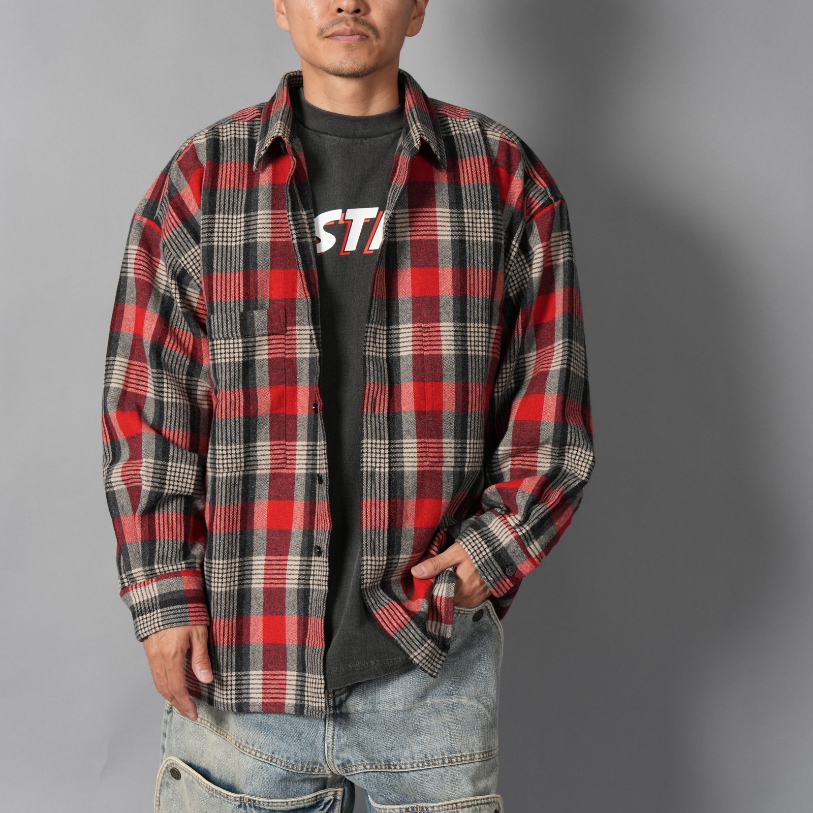 Classic Wool Shirt / クラシックウールシャツ (レッド)