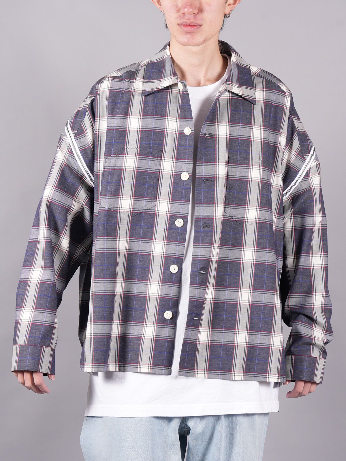 FACETASM 21AW ZIPPED CHECK SHIRTほぼ新品同様の商品 - シャツ