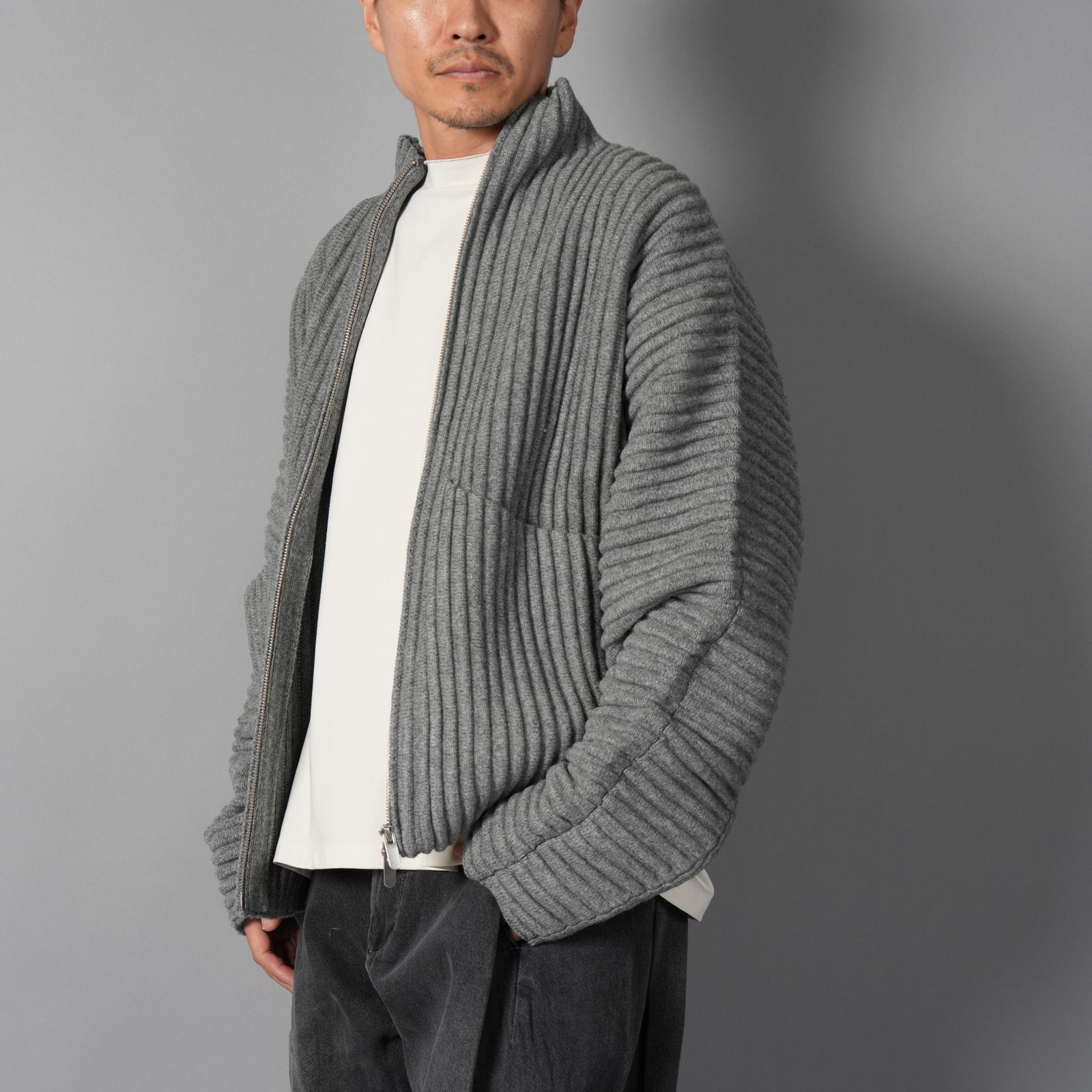 GLOBE RIB KNIT CARDIGAN  / グローブ リブ ニットカーディガン (リノ)