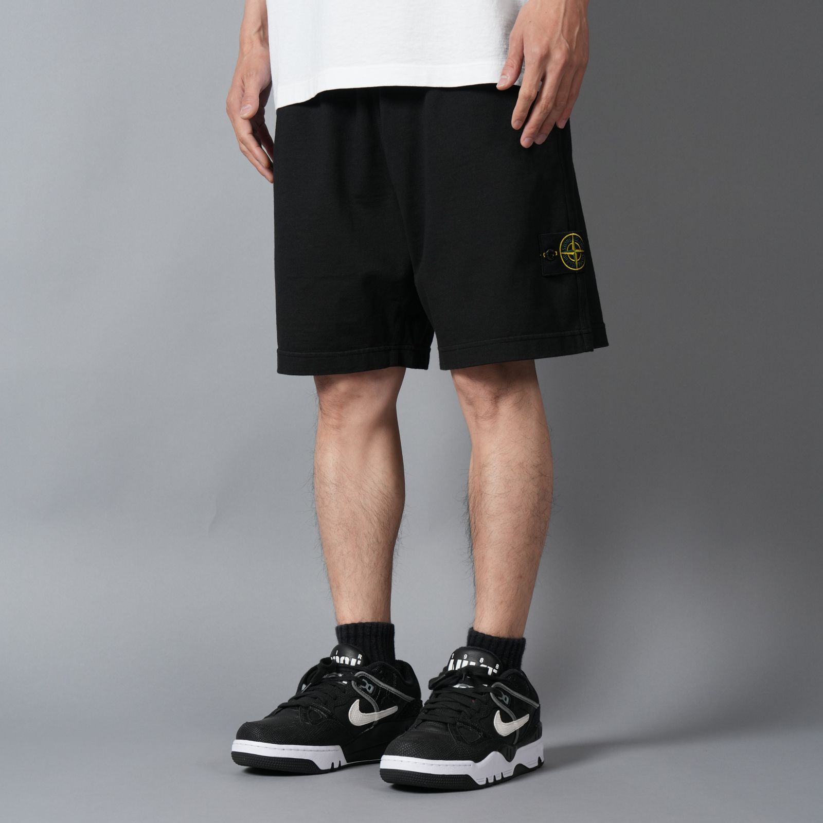 6200009 / BRUSHED ORGANIC COTTON FLEECE / スウェットショーツ(ブラック)