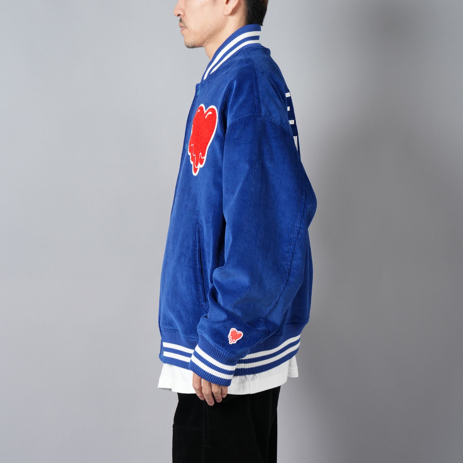 【ラスト1点 】EU-YS1-0000-002 / HEART LG CORDUROY JKT / BU / ハートロゴ コーデュロイジャケット  (ブルー)