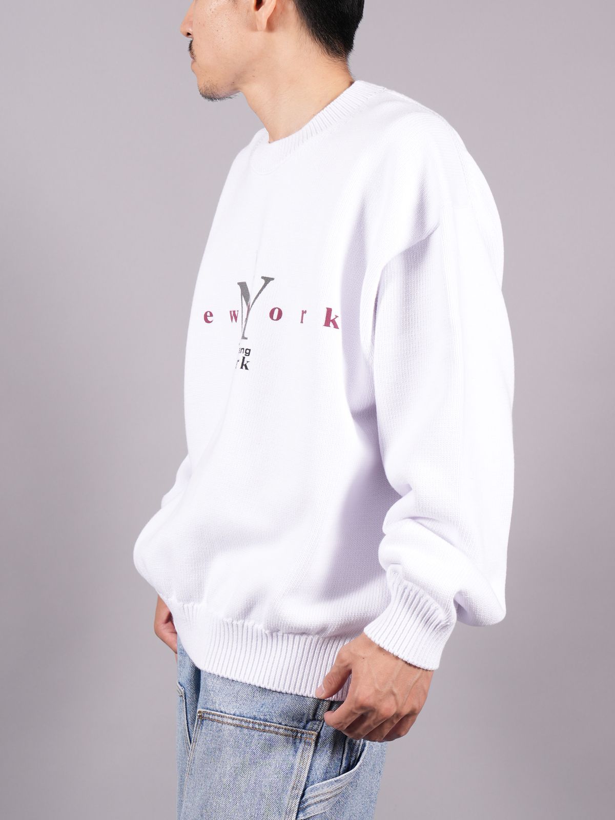 Alexander Wang - CREWNECK PULLOVER WITH NY EMPIRE STATE LOGO ...