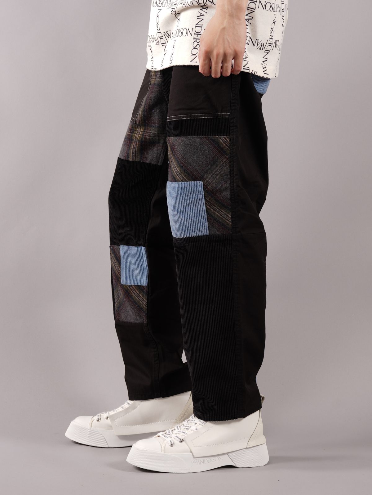 JW ANDERSON - ラスト1点 / CROPPED PATCHWORK FATIGUE TROUSERS