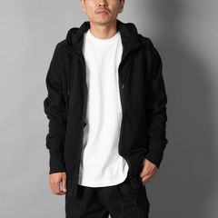 Diagonal Raised Fleece Goggle Zip Sweatshirt / ジップフーディー (ブラック)