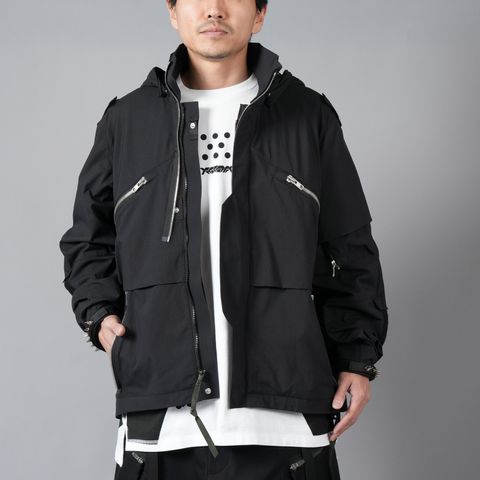 【ラスト1点】J1WB-E / Encapsulated Nylon Interops Jacket Gen. 1 / エンキャプスレイテッド ナイロン インターロプス ジャケット  [ワイドフィット] (ブラック)