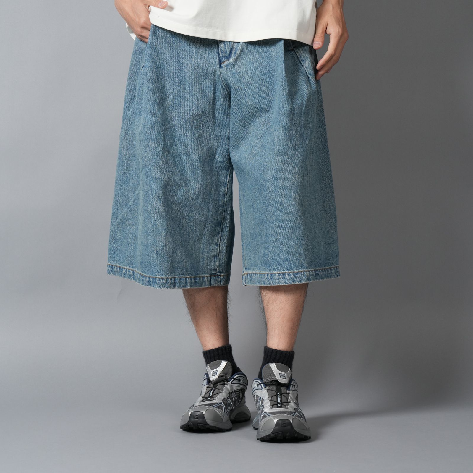 DENIM 410 BERMUDA JORTS / デニムショーツ (ヴィンテージタイブルーウォッシュ)