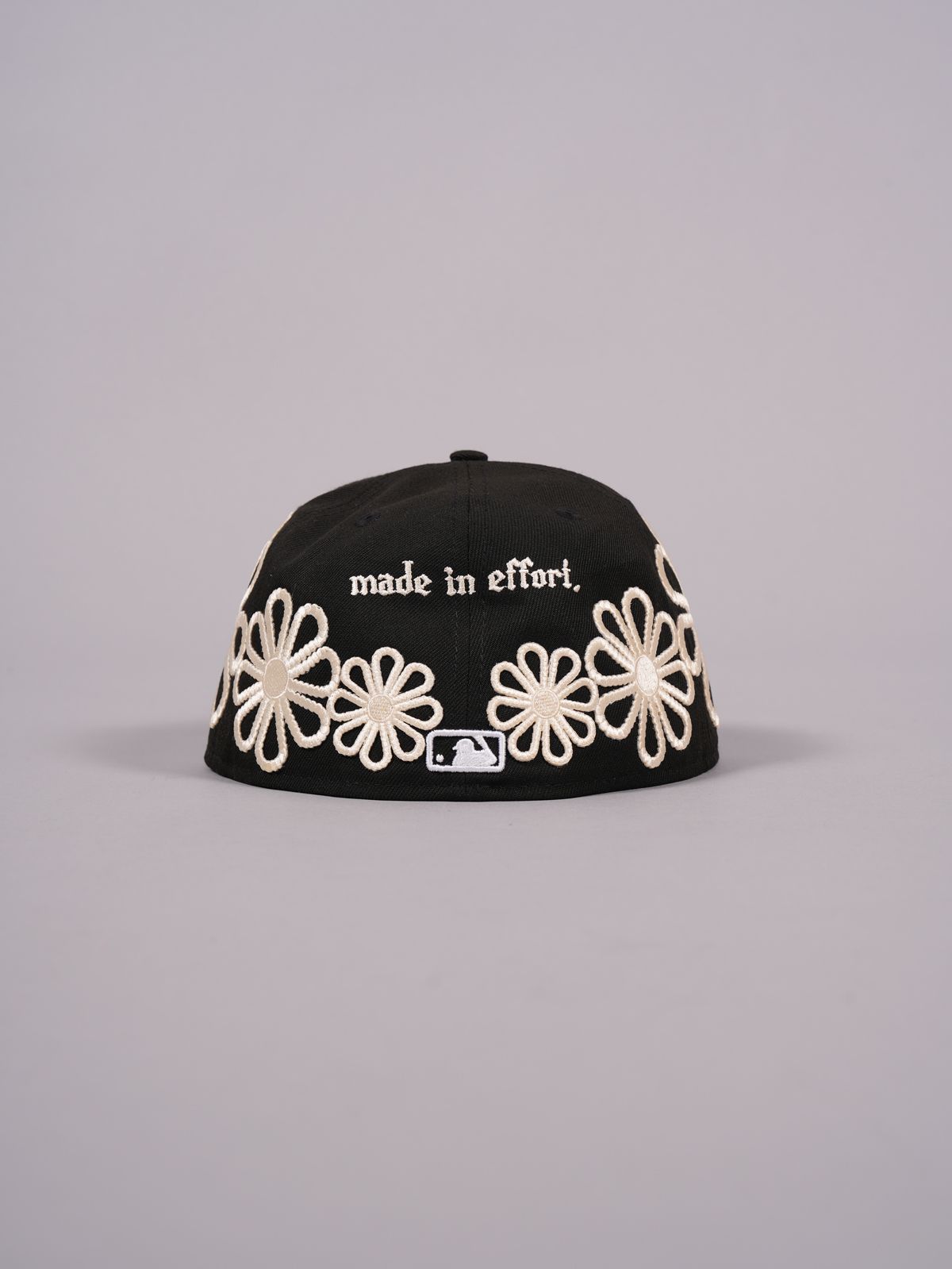 【残りわずか】 BLACK W/CREAM NY YANKEE FITTED / 59FIFTY / ベースボールキャップ 【カスタム】  (ブラック/グレー)