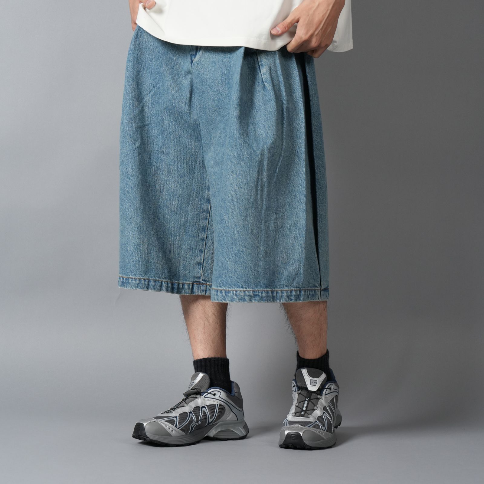 DENIM 410 BERMUDA JORTS / デニムショーツ (ヴィンテージタイブルーウォッシュ)