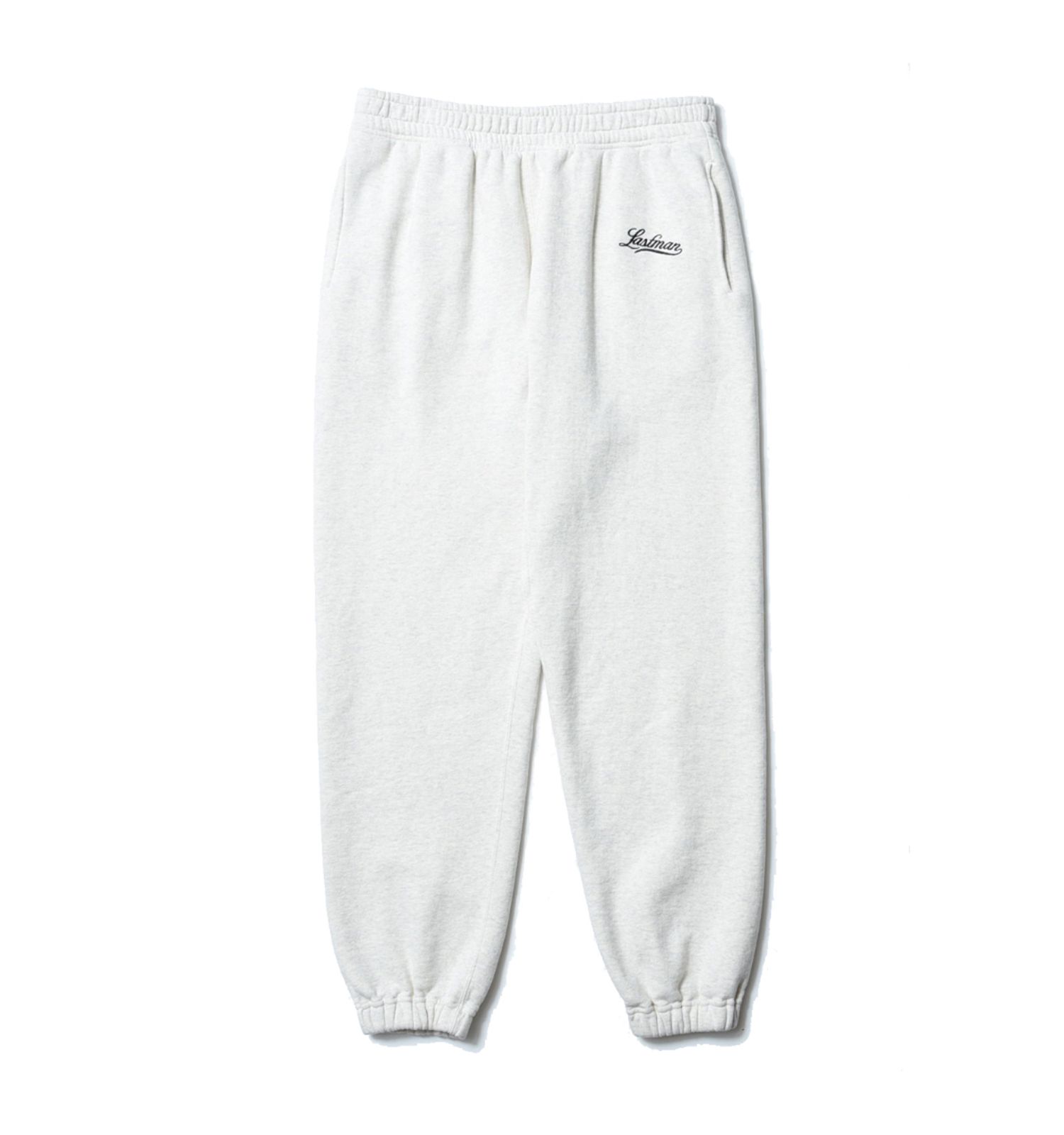 【ラスト1点】EMBROIDERED SWEAT PANTS "LASTMAN" / スウェットパンツ (オートミール)