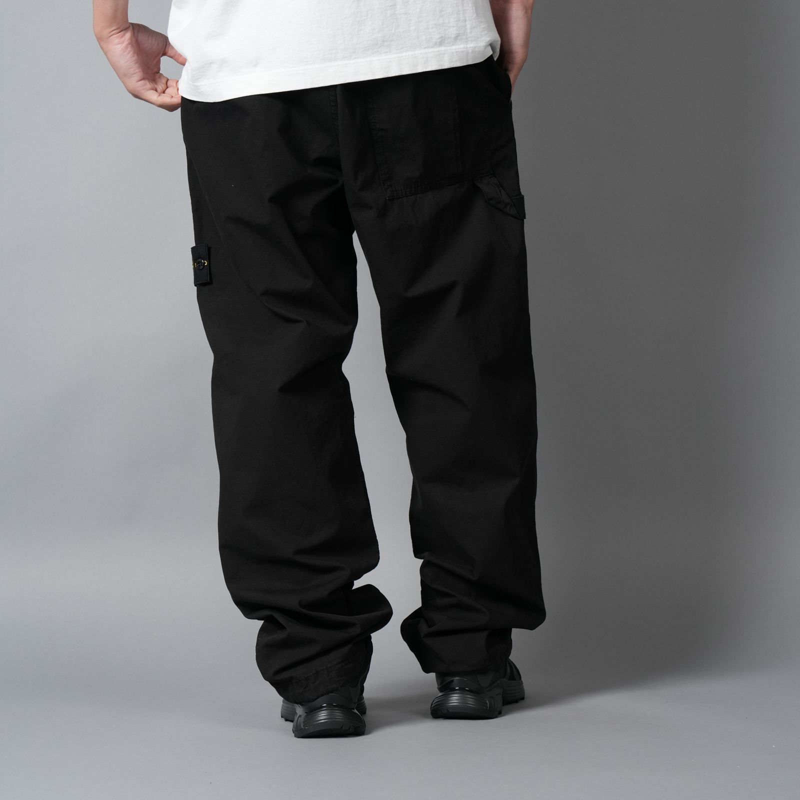 3100007 MERCERISED ORGANIC COTTON RIPSTOP / カーゴパンツ (ブラック)