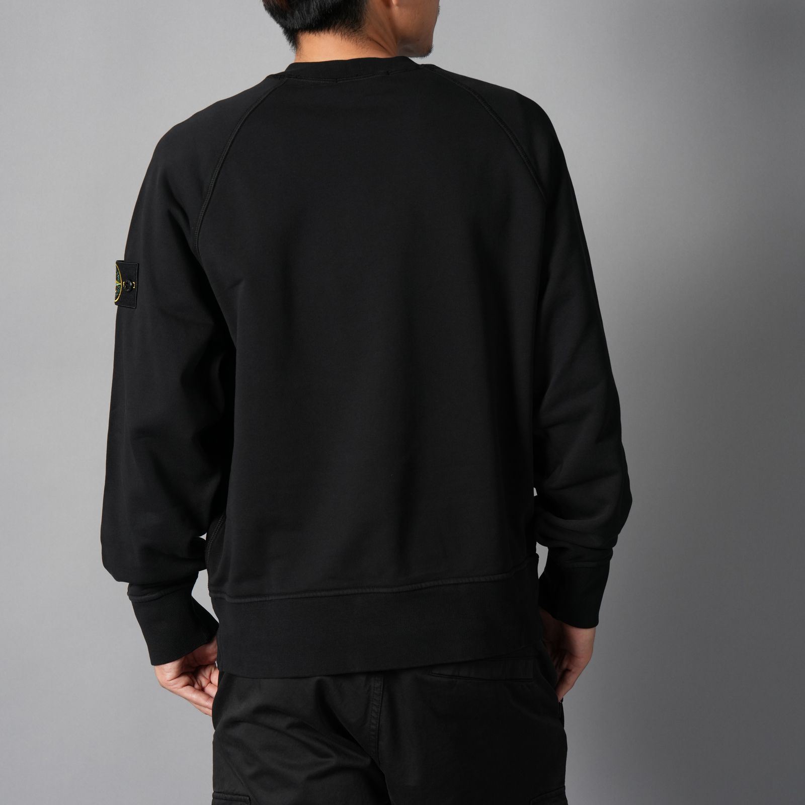 6100008 / ORGANIC COTTON FLEECE  / クルーネックスウェット  [オーバーフィット] (ブラック)