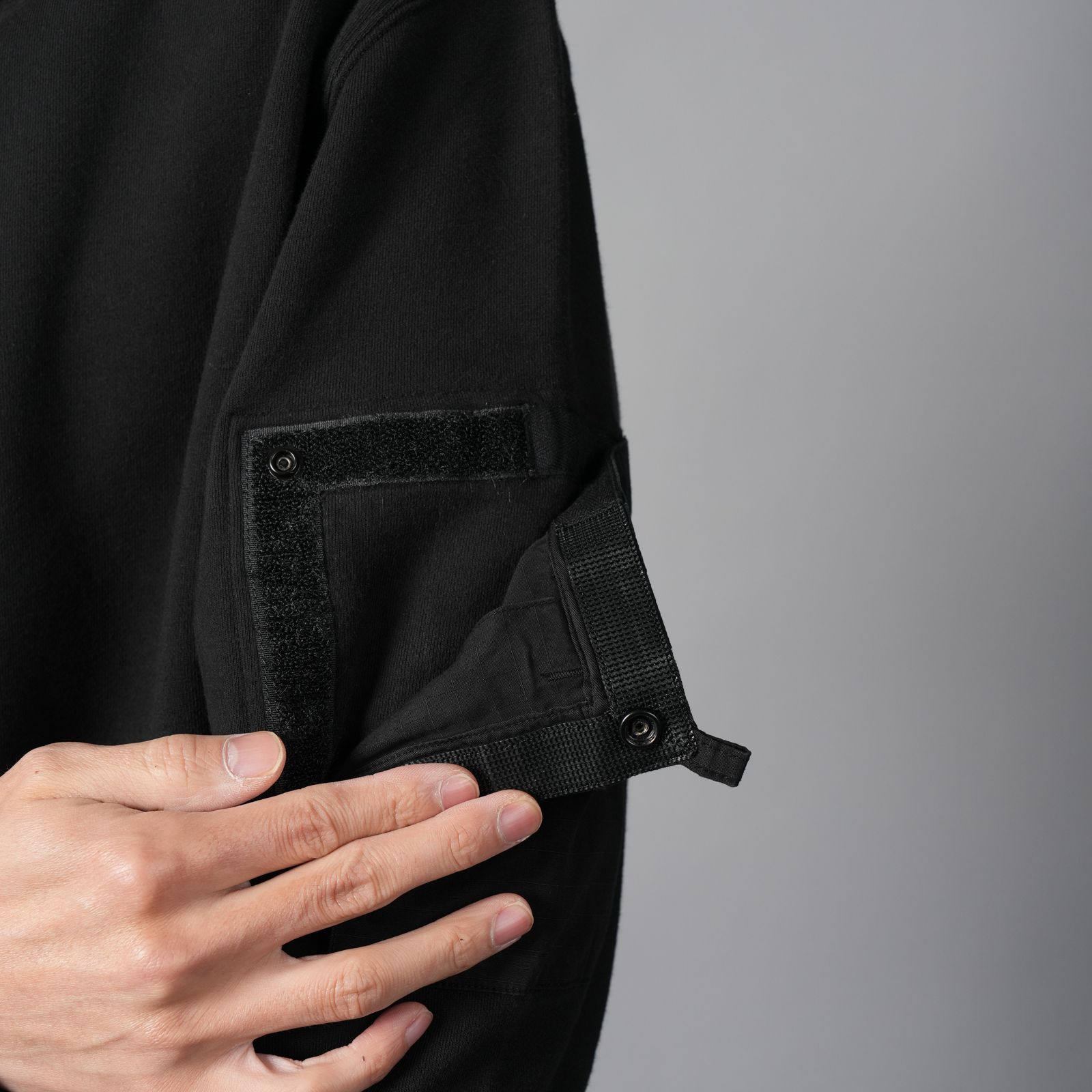 6100019 COTTON FLEECE / コットンフリース / トレーナー・クルーネックスウェット (ブラック)