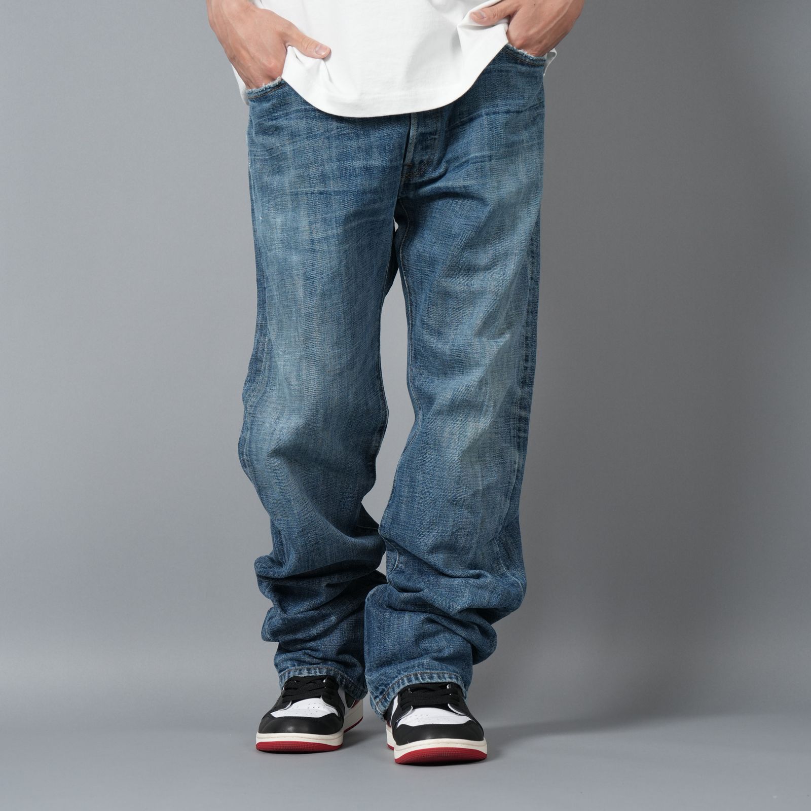 【ラスト1点】BASICKS x Vintage Levi's Heart Pocket Denim / ハートポケットデニム [36インチ] (ブルー)