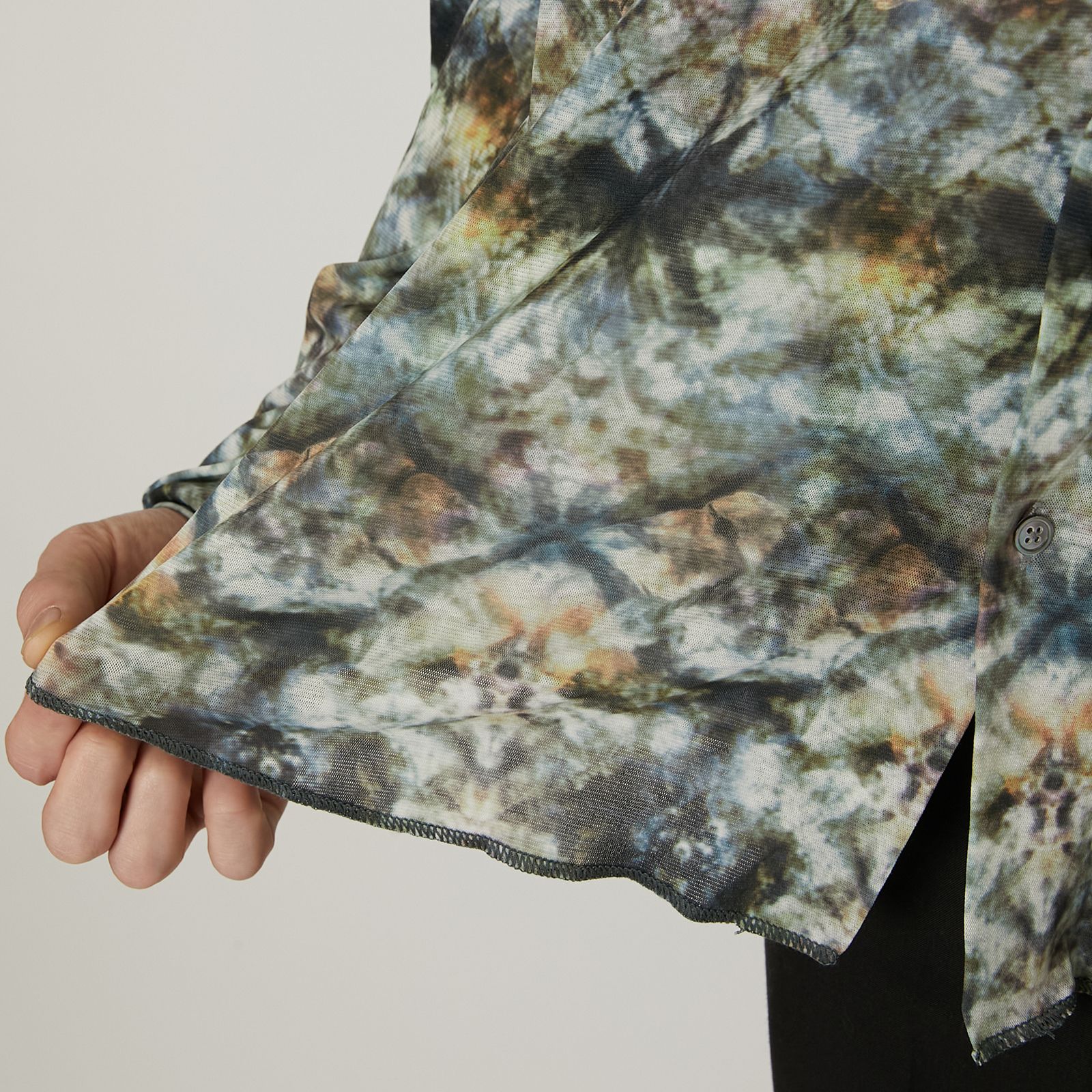 【ラスト1点】TIE DYE TULLE SHIRTS / タイダイ チュールシャツ (イエロー)