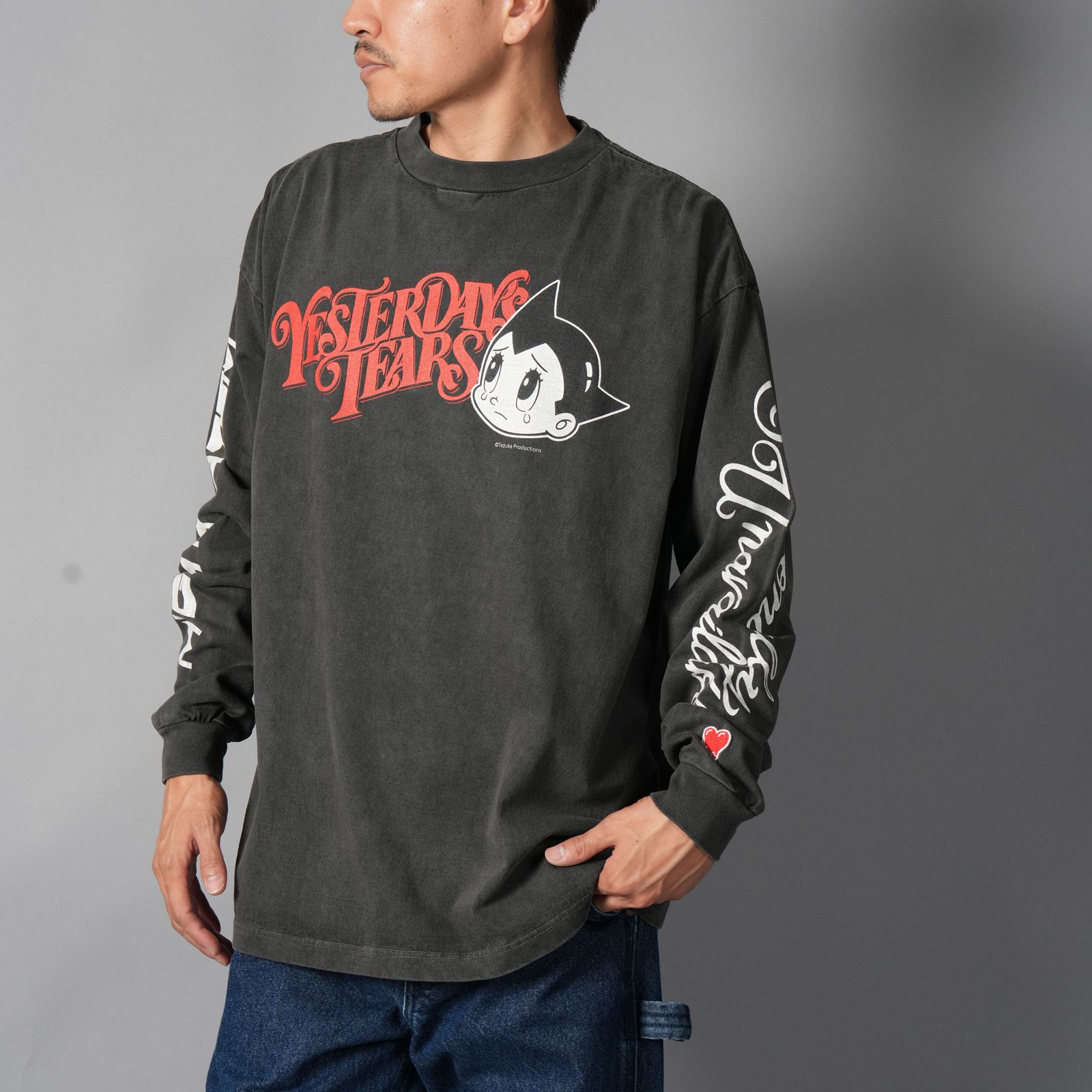 【コラボ】EU-MK1-0000-C09 / EU AB FAVE LS TEE  / BLACK / ロンT・カットソー (ブラック)