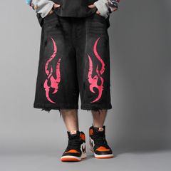 Tribal Denim Five-pocket Shorts / トライバル デニム ファイブポケット ショーツ (ブラック)