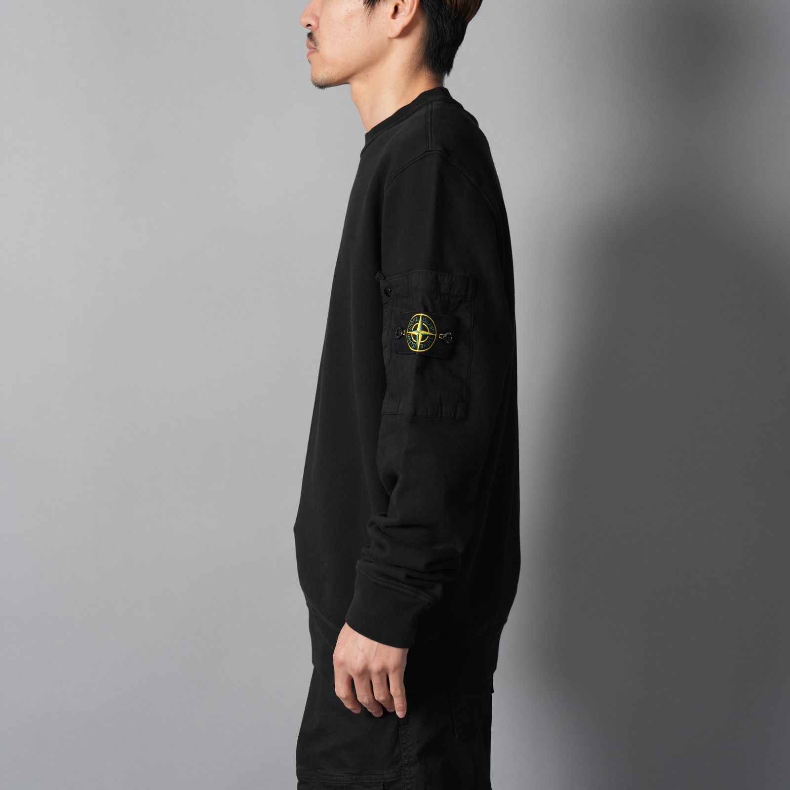 6100019 COTTON FLEECE / コットンフリース / トレーナー・クルーネックスウェット (ブラック)