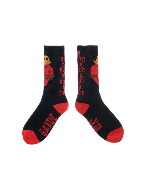 SM-A23-0000-105 / SOCKS / HEART / ソックス (ブラック)