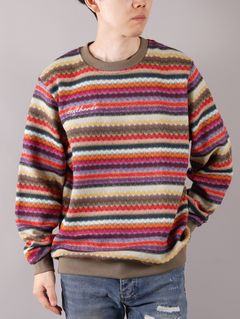 ラスト1点 / STRIPED SWEATER / ストライプド セーター(マルチ)
