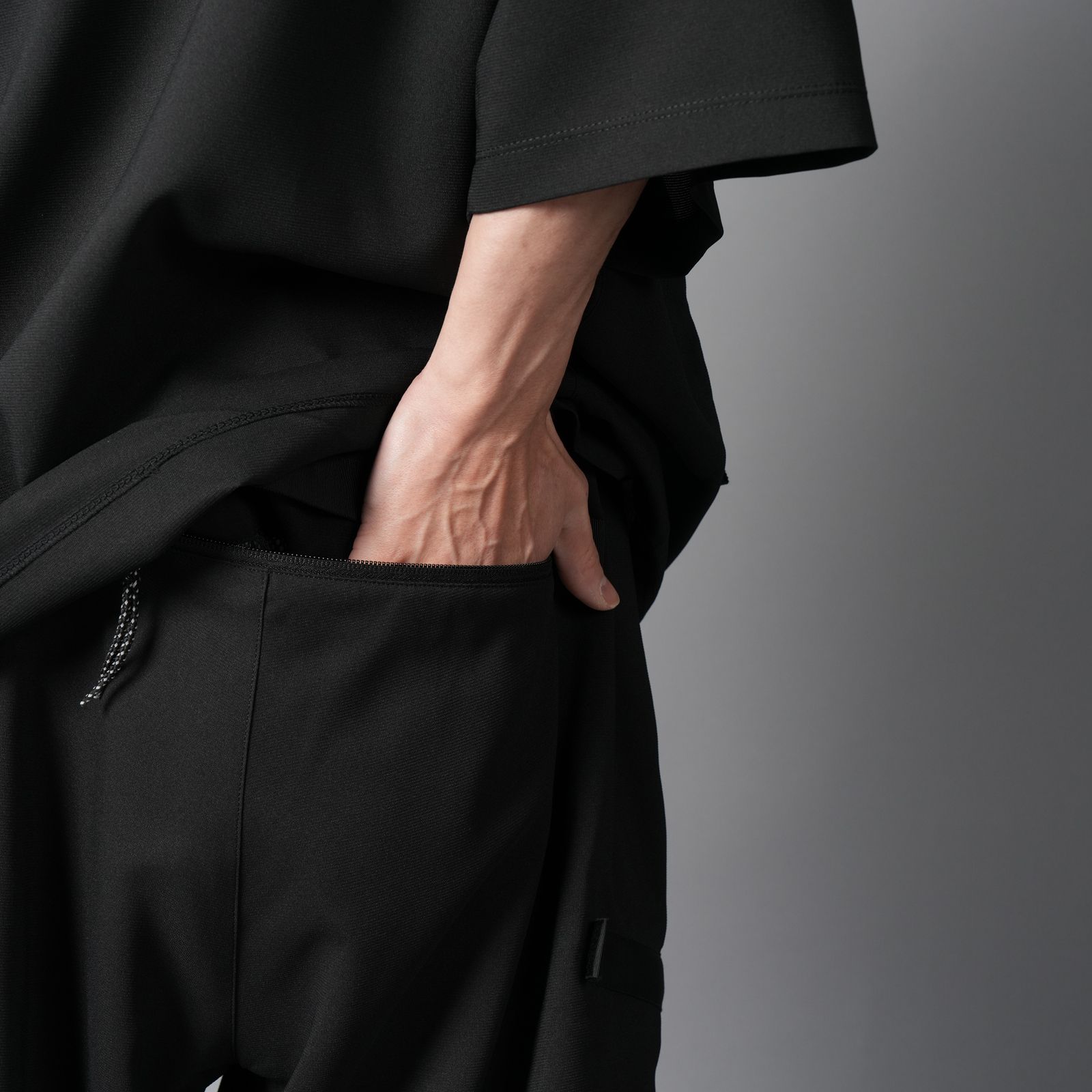 【GHOST】WOVEN WATER-REPELLENT TWO TUCK NINJA SHORTS / ニンジャショーツ(ブラック)