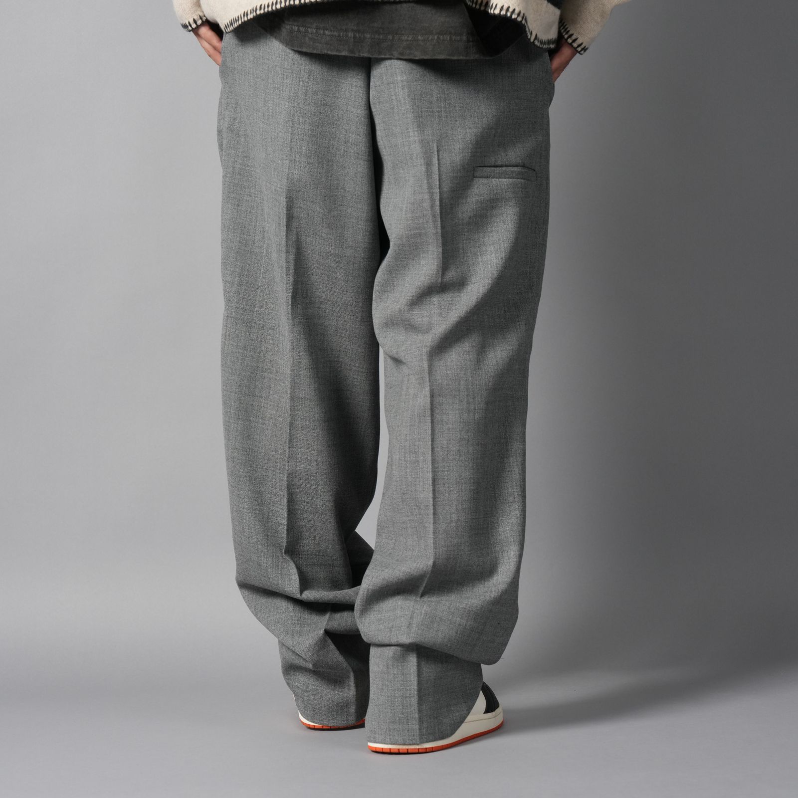【ラスト1点】One Tuck Slacks / ワンタックスラックス (グレー)