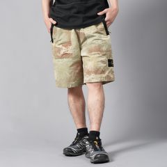 【ラスト1点】L20E1 / DISSOLVING GRID CAMOUFLAGE ON ECONYL REGENERATED NYLON / SWIM SHORTS  / ナイロンハーフパンツ [水陸両用] (ベージュ)