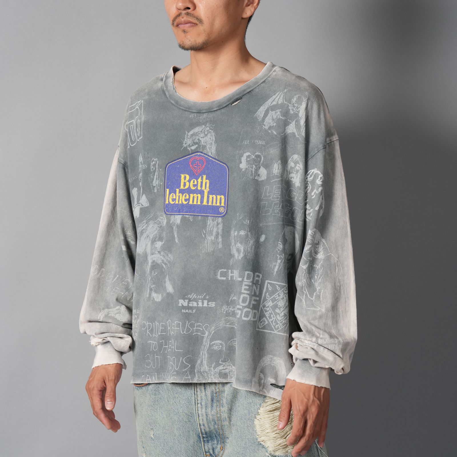 BETHLEHEM L/S TEE / ロンT・カットソー (ヴィンテージブラック)