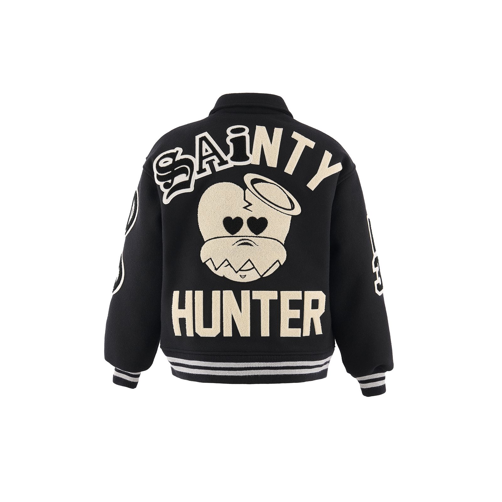 【コラボ】SM-MK8-0000-C34 / BH_VARSITY JKT / SNT HUNTER / BLK / スタジャン (ブラック)