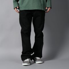 【ラスト1点】SM-MK8-0000-078 / BLACK DENIM PANTS / FLARE / デニムパンツ (ブラック)
