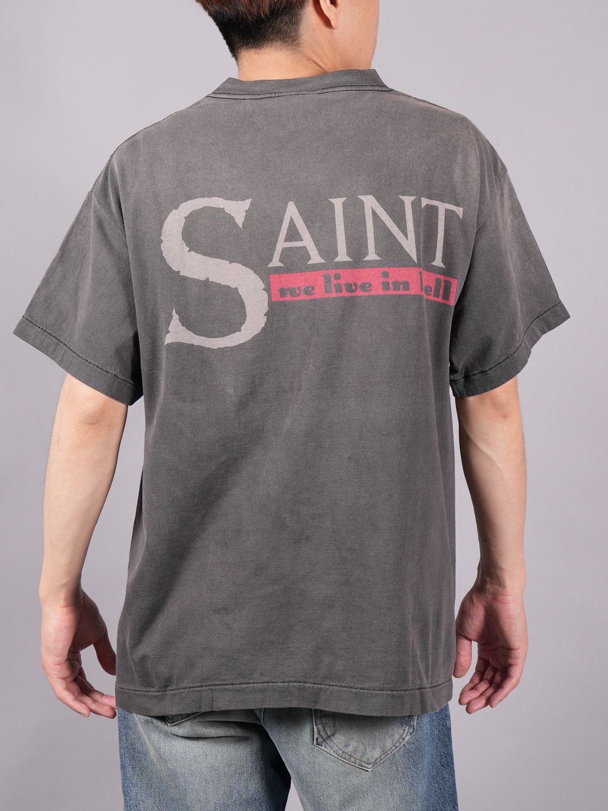 最安値挑戦】【最安値挑戦】SAINT M×××××× 23SS WE LIVE HELL SS TEE T