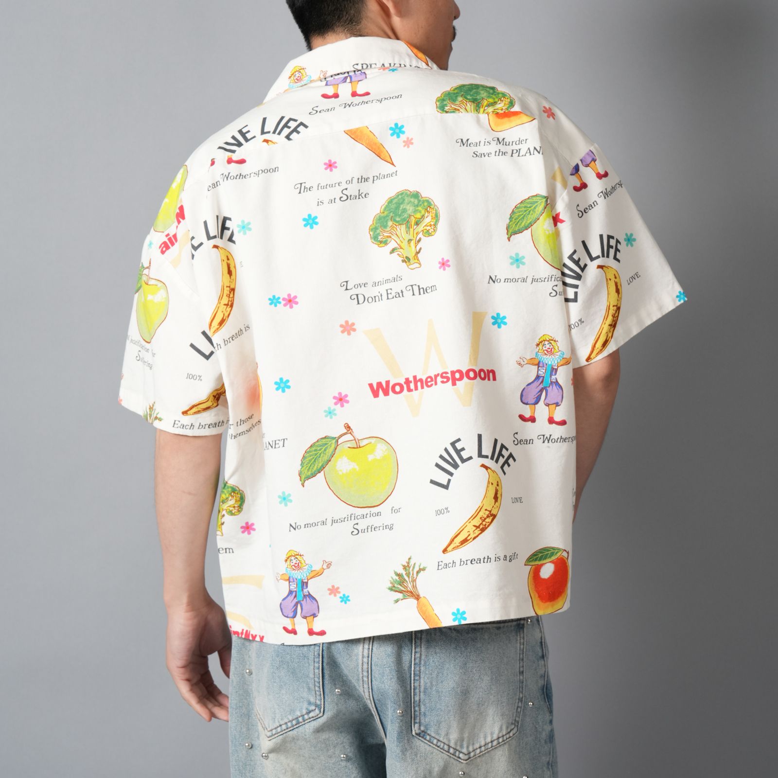 【コラボ】SM-MK8-0000-C10 / SW_OPEN COLLAR SHIRT / WHITE / オープンカラーシャツ  (ホワイト)