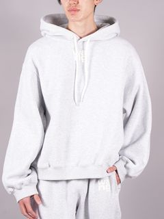 【ラスト1点】【定番アイテム】 ESSENTIAL TERRY HOODIE WITH PUFF PAINT LOGO  / フーディー / パーカー 【ユニセックス】 (グレー)