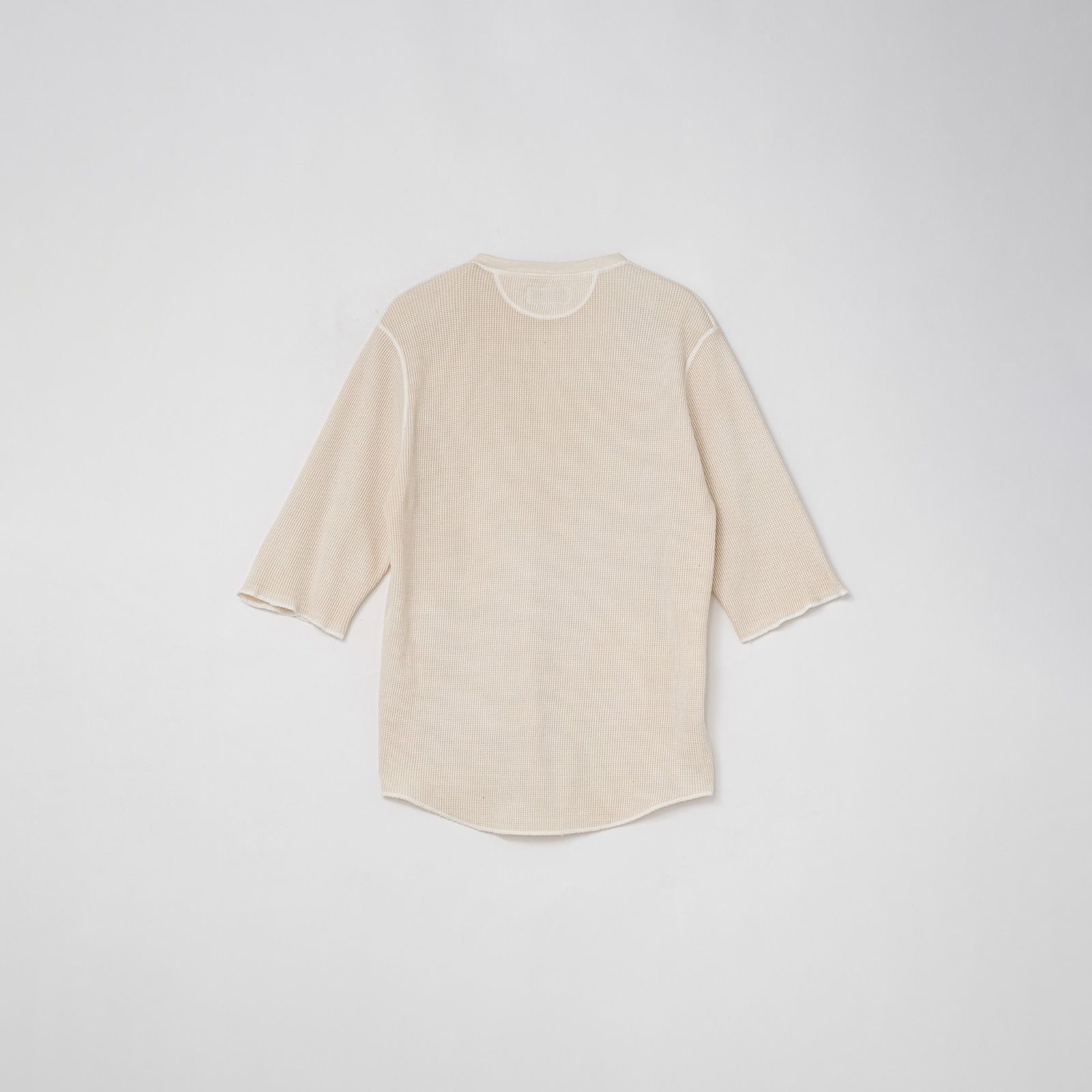 WAFFLE HENLEY (3/4)SLEEVE / ワッフル ヘンリーネック Tシャツ (ホワイト)