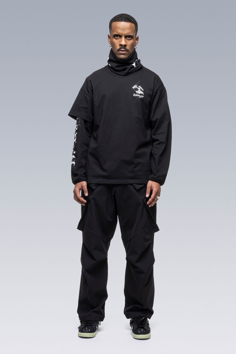 NG1-PS / Retroreflective Powerstretch Neck Gaiter Gen. 1 Next To Skin (NTS) / ネックゲイター [ストレッチ入り] (ブラック)