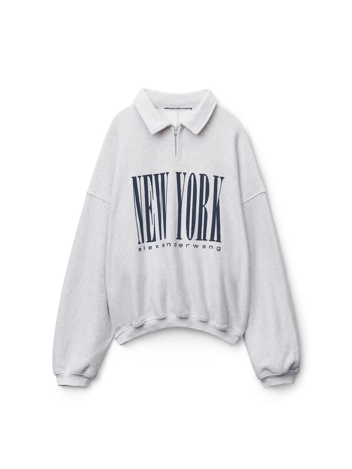 ALEXANDER WANG - 【ラスト1点】HALF ZIP SWEATSHIRT WITH NY PUFF