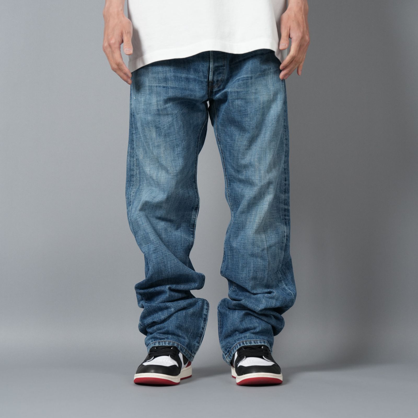 【ラスト1点】BASICKS x Vintage Levi's Heart Pocket Denim / ハートポケットデニム [36インチ] (ブルー)
